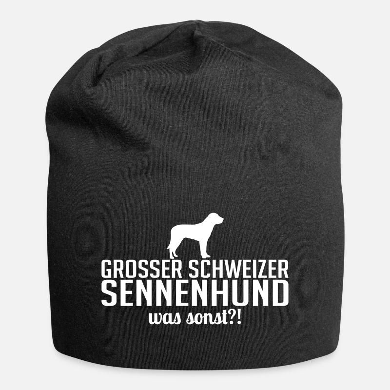 GROßER SCHWEIZER SENNENHUND was sonst Wilsigns - Jersey-Beanie - Schwarz