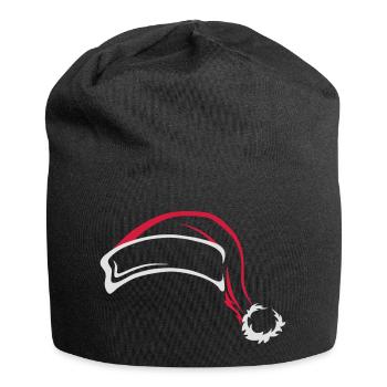 Nikolausmütze - Jersey-Beanie - Schwarz - Vorne