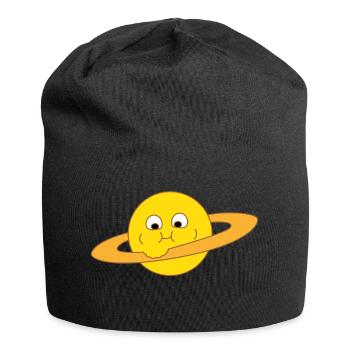 Dicker Saturn - Jersey-Beanie - Schwarz - Vorne