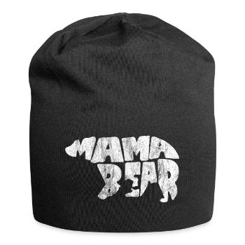Mama Bear Mama Bear Gift Mother's Day Mother - Jersey Beanie - black - Front