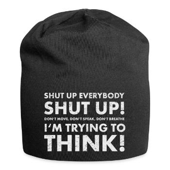 Shut up.png - Jersey-Beanie - Schwarz - Vorne