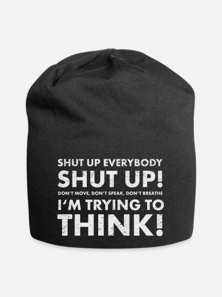 Shut up.png - Jersey-Beanie - Schwarz