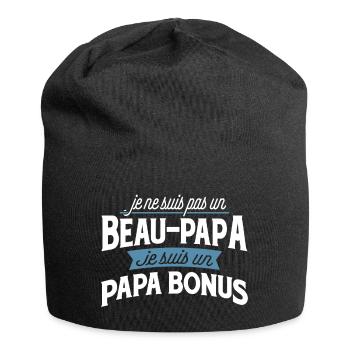 Papa bonus cadeau - Bonnet en jersey - noir - Devant