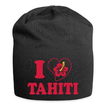 I Love Tahiti - Bonnet en jersey - noir - Devant