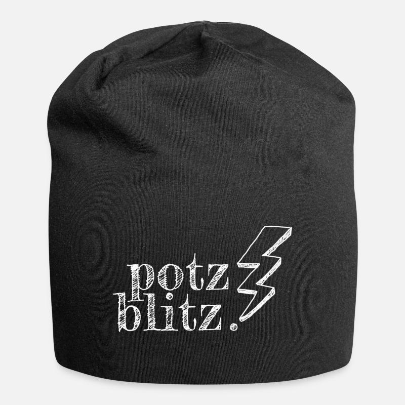 cooles potzblitz! Shirt - Jersey-Beanie - Schwarz