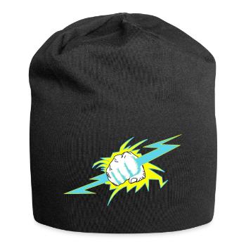Zeus Hand. Donner Geschenk - Jersey-Beanie - Schwarz - Vorne