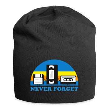 NEVER FORGET CASSETTES and DISCS - Jersey Beanie - black - Front