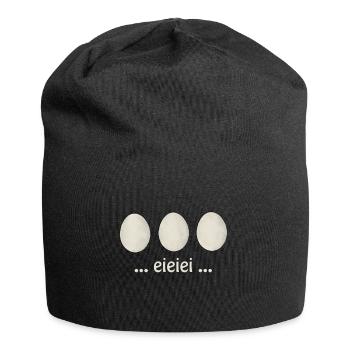 eieiei... - Jersey-Beanie - Schwarz - Vorne