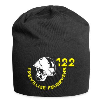 Freiwillige Feuerwehr 122 – SIX 2 weiß/gelb - Jersey-Beanie - Schwarz - Vorne