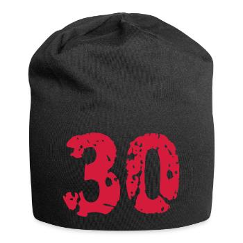 30 Alt Kaputt Jahre Risse - Jersey-Beanie - Schwarz - Vorne