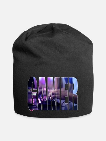gamer - Jersey-Beanie - Schwarz