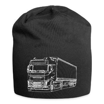 LKW semi-remorque semi-remorque Truck camion ciężarówka - Bonnet en jersey - noir - Devant