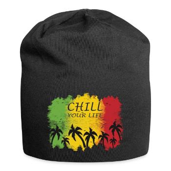 Jamaika Chill your life Design - Jersey-Beanie - Schwarz - Vorne