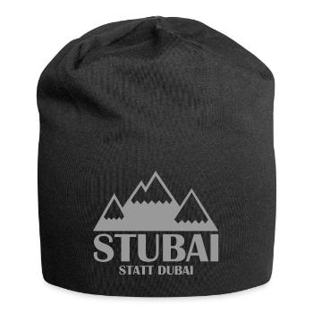 Stubai(tal) statt Dubai - Skifahren Berge Winter - Jersey-Beanie - Schwarz - Vorne