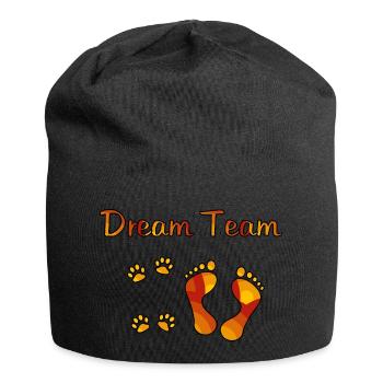 Hunde Design Dream-Team DOG DREAMTEAM ORANGE - Jersey-Beanie - Schwarz - Vorne