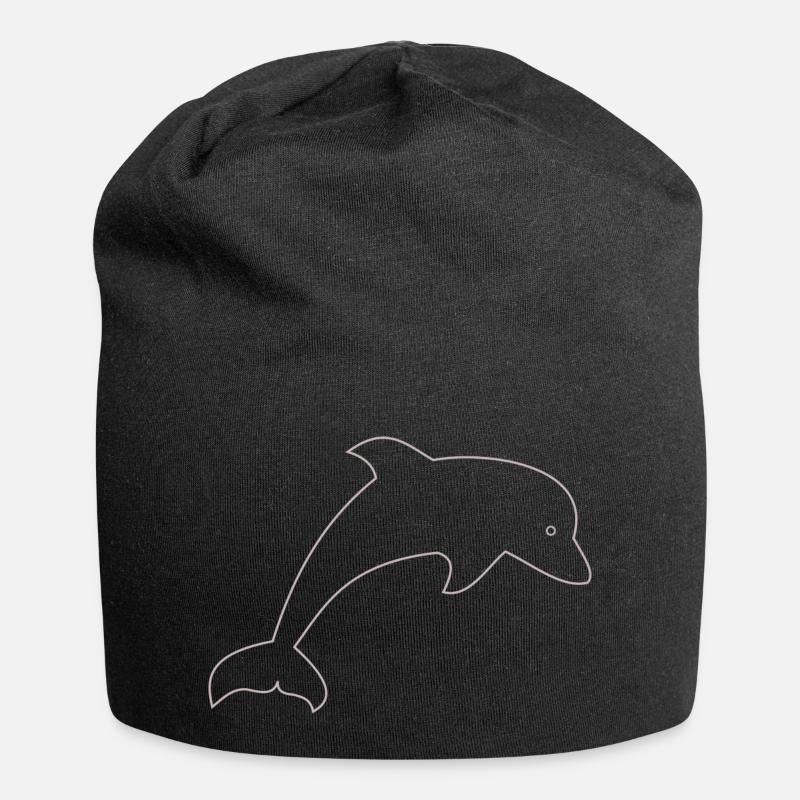 Delfin Geschenk - Jersey-Beanie - Schwarz