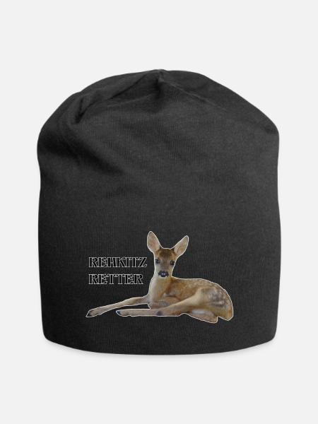 Rehkitz 8 - Jersey-Beanie - Schwarz