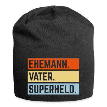 Ehemann Vater Superheld (Super Papa Superpapa 3C) - Jersey-Beanie - Schwarz - Vorne