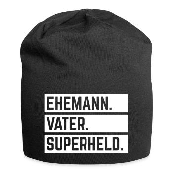 Ehemann Vater Superheld (Super Papa Superpapa 1C) - Jersey-Beanie - Schwarz - Vorne