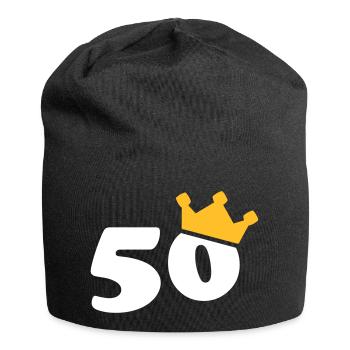50 crown 50 birthday 50 years - Jersey Beanie - black - Front