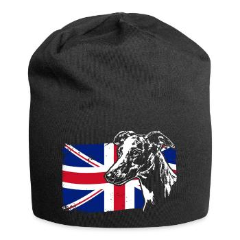 WHIPPET Union Jack Flag Dogs Wilsigns - Jersey Beanie - black - Front