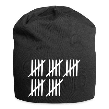 25. Geburtstag Strichliste 25 Jahre alt - Jersey-Beanie - Schwarz - Vorne