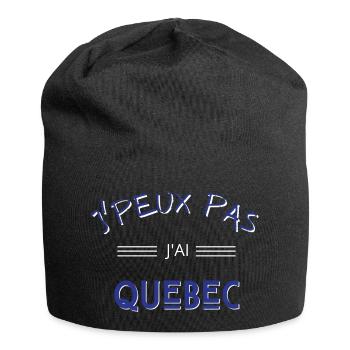 j'peux pas j'ai quebec - Bonnet en jersey - noir - Devant