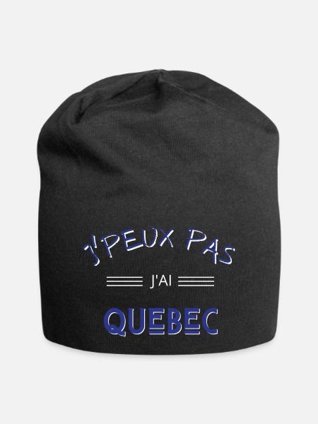 j'peux pas j'ai quebec - Bonnet en jersey - noir