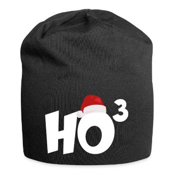 FROHE WEIHNACHTEN HO HO HO - Jersey-Beanie - Schwarz - Vorne