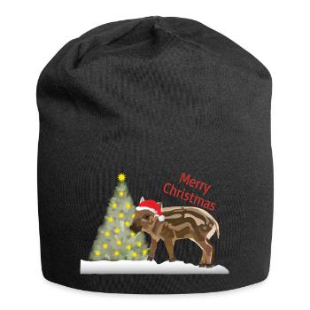 Fröhliche Weihnachten, Freddy Frischling - Jersey-Beanie - Schwarz - Vorne