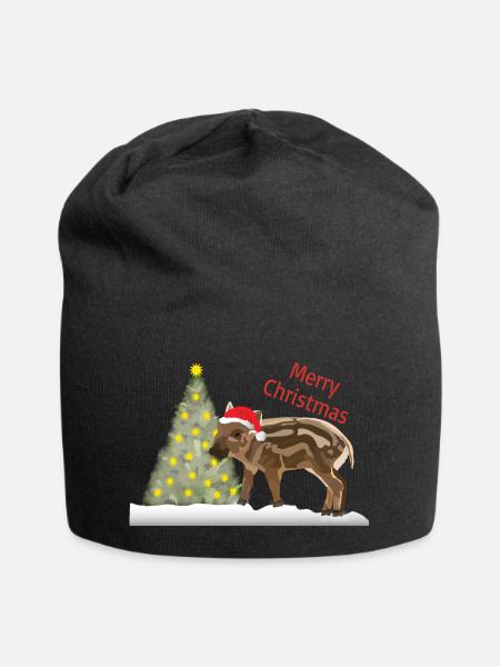 Feliz Navidad, Freddy Frischling - Gorro holgado de tela de jersey - negro