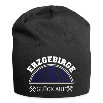 Tradition im Erzgebirge - Jersey-Beanie - Schwarz - Vorne