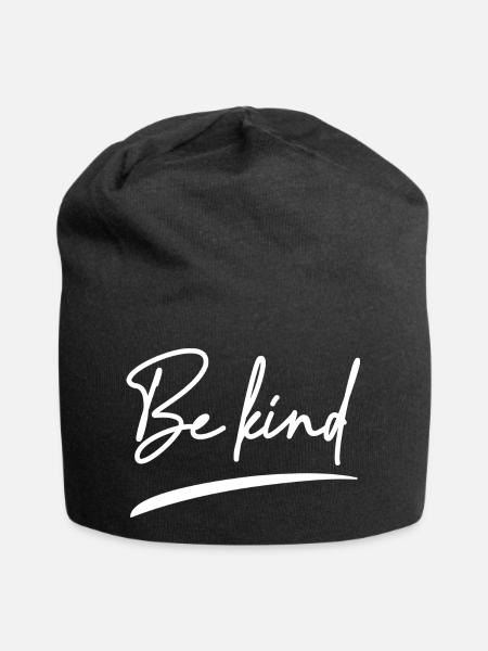 Sei freundlich - Christian Clothing - Jersey-Beanie - Schwarz