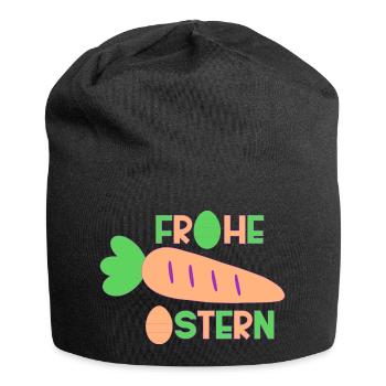 Frohe Ostern - Jersey-Beanie - Schwarz - Vorne