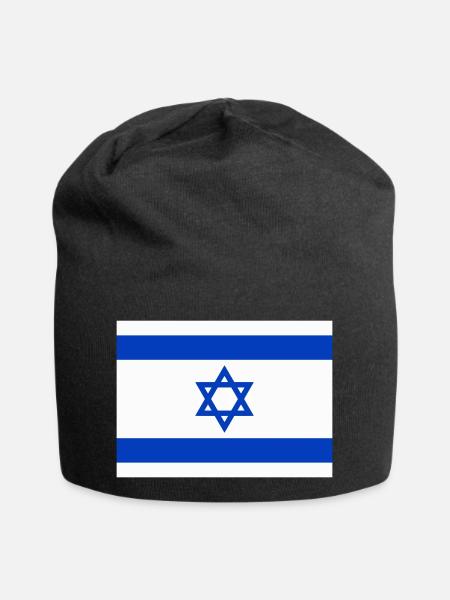 Flagge Israel / Israel Flagge - Jersey-Beanie - Schwarz