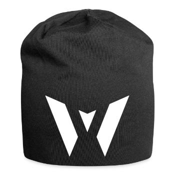 W-Sticker blanc - Bonnet en jersey - noir - Devant