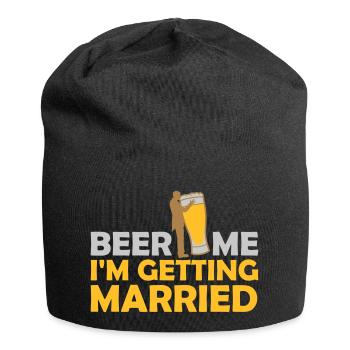 Beer Me Getting Married - Jersey Beanie - black - Front
