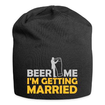 Beer Me Getting Married - Jersey Beanie - black - Front