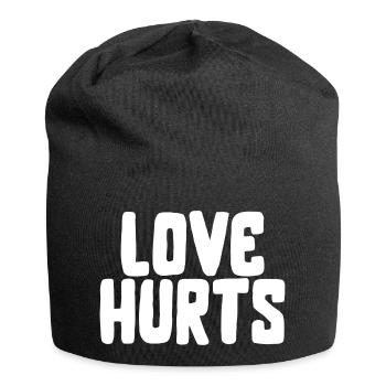 l’amour blesse l’amour police drôle dire - Bonnet en jersey - noir - Devant