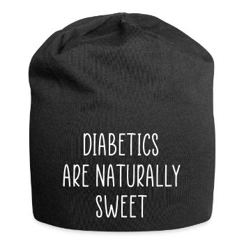 Diabetiker lustiges Geschenk - Jersey-Beanie - Schwarz - Vorne