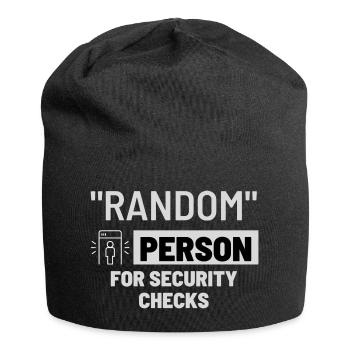 Random person for security checks - Jersey Beanie - black - Front