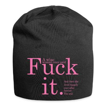 Fick Es In Pink - Jersey-Beanie - Schwarz - Vorne