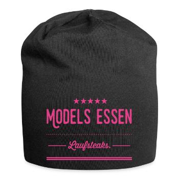 MODELS essen Lauf STEAKS +++ Funny and New Design! - Jersey-Beanie - Schwarz - Vorne