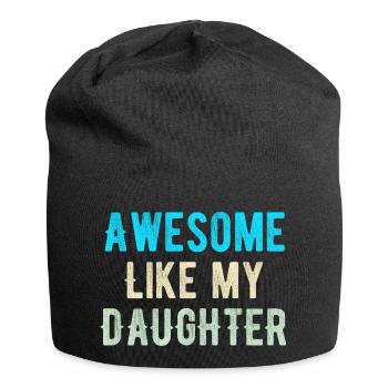Awesome like my daughter - Jersey Beanie - black - Front