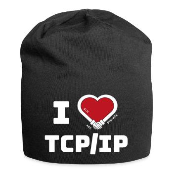 I love TCP/IP - Tribut an TCP IP & DARPA - Jersey-Beanie - Schwarz - Vorne