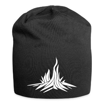 Lagerfeuer Camping Natur Wald Feuer draußen 3 - Jersey-Beanie - Schwarz - Vorne