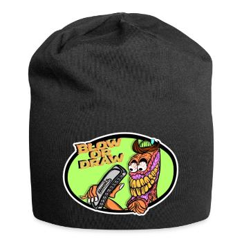 Blow or draw harmonica style Rat Fink harmonica player - Jersey Beanie - black - Front