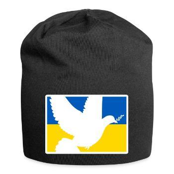 Colombe de la guerre de paix Ukraine - Bonnet en jersey - noir - Devant