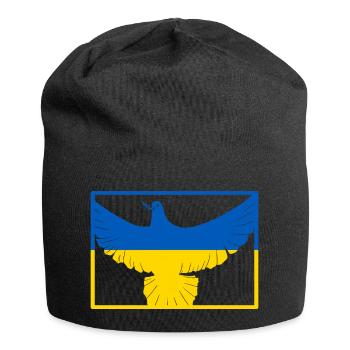 Friedenstaube Ukraine Krieg Frieden - Jersey-Beanie - Schwarz - Vorne
