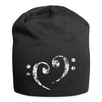 Bass Clef - Jersey Beanie - black - Front